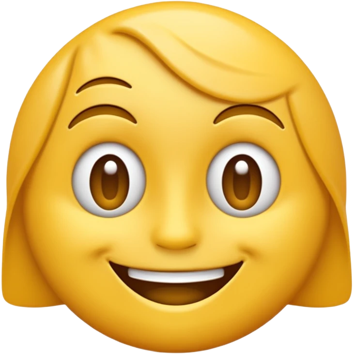 normal yellow emoji, but gigachads face emoji