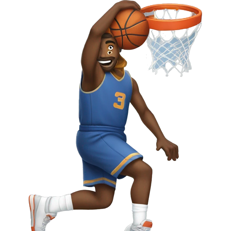 Basketball player dunking emoji