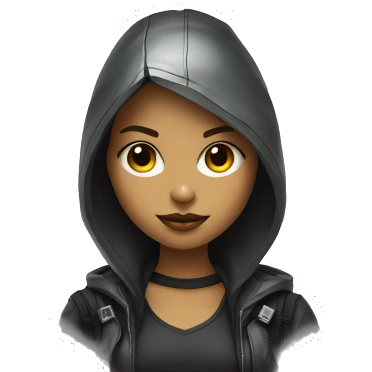 Cyberpunk girl hacker emoji