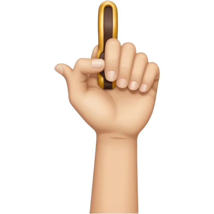 Handle on the hand emoji