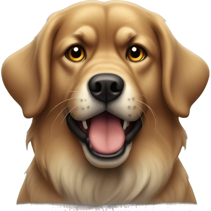 Angry dog hovawart dark emoji