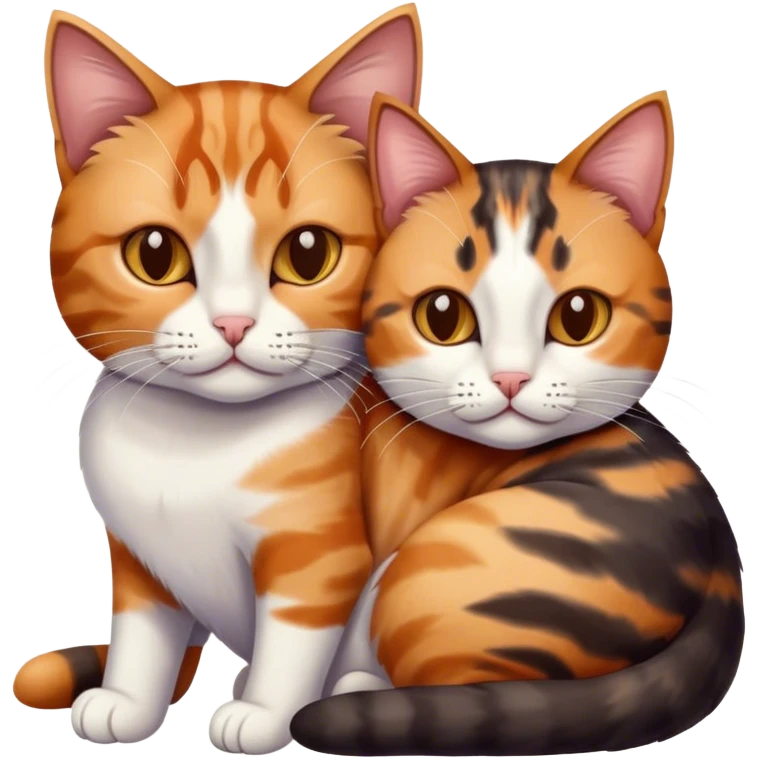2 cats cuddling emoji