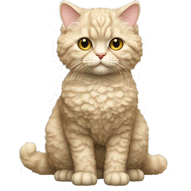Selkirk Rex Cat Full Body emoji