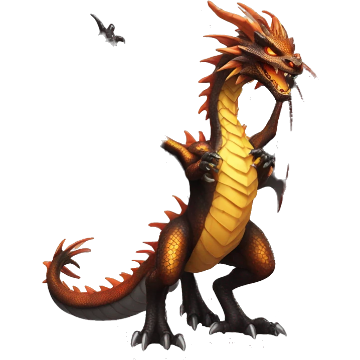 Full body edgy shiny dragon emoji