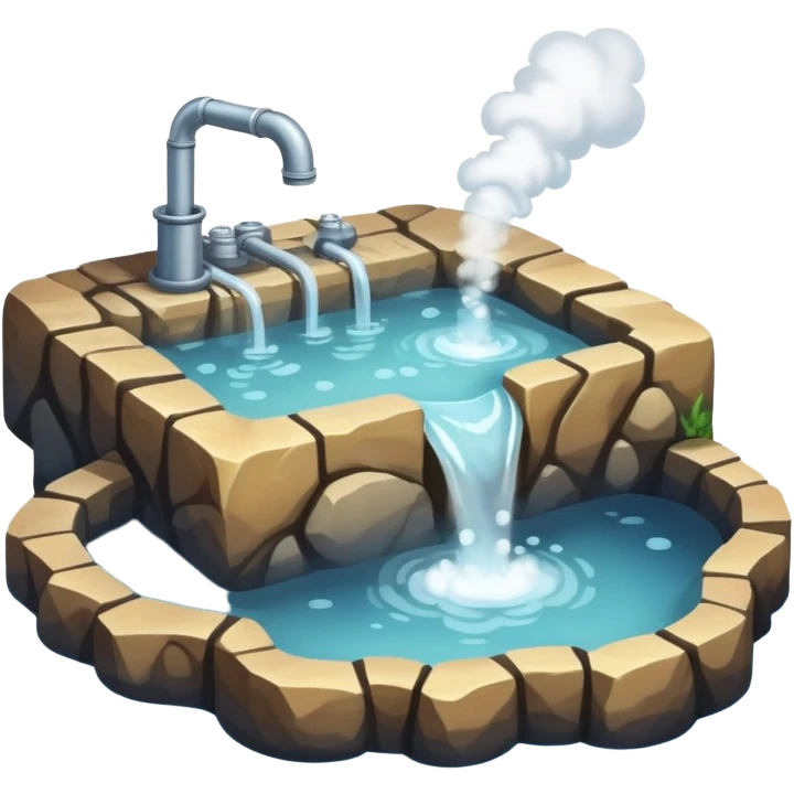 hot springs bubbling emoji