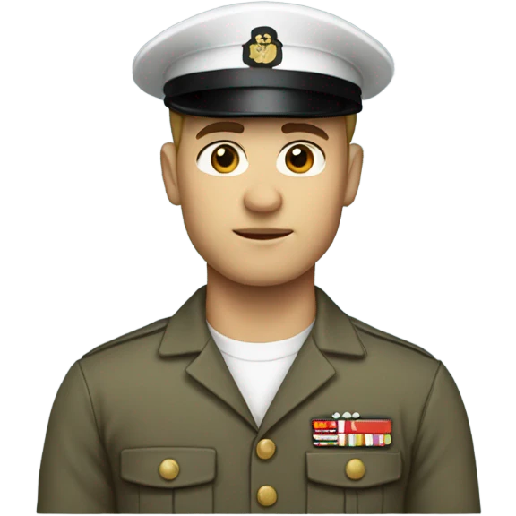 Marine crew member with white skin emoji