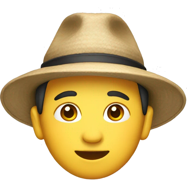 asian with hat emoji