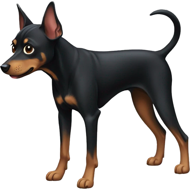 Black pincher dog emoji