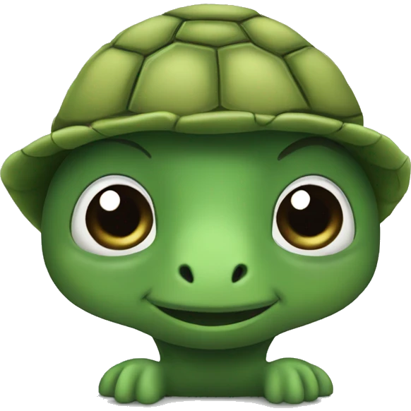 Turtle with afrohead emoji