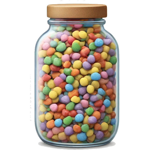 Rainbow Sprinkles in a jar emoji