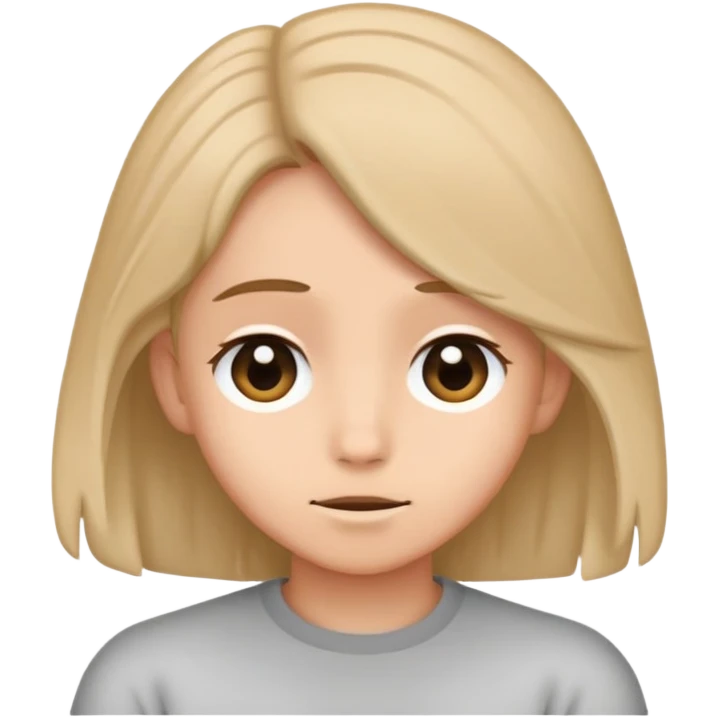 tuck hair behind ear shy emoji