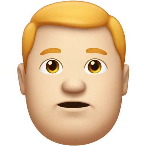 fat white ginger guy with combover emoji