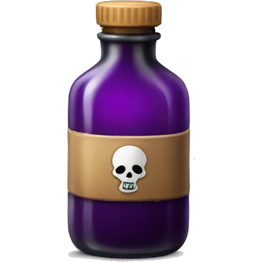 Realistic poison bottle emoji