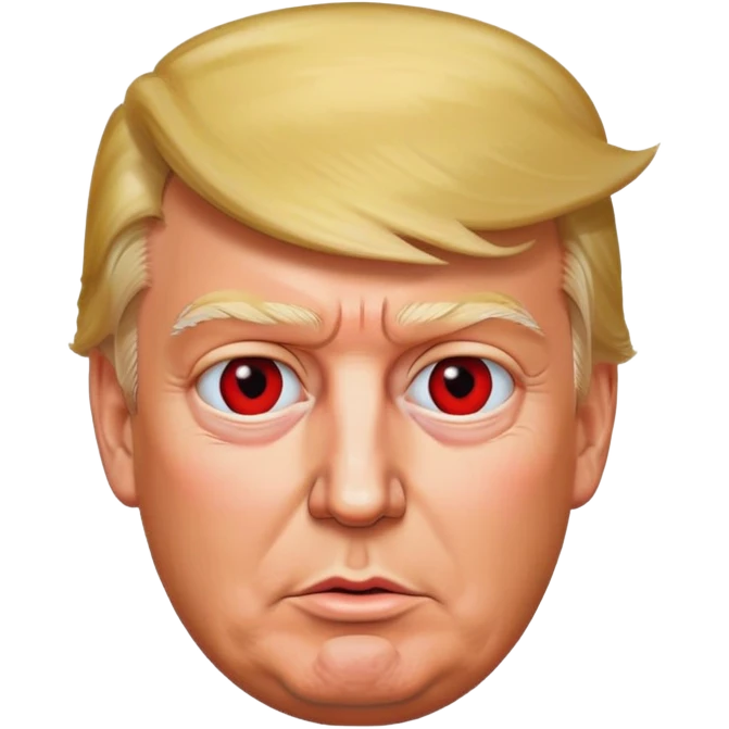 Donald Trump with a Red Ear emoji