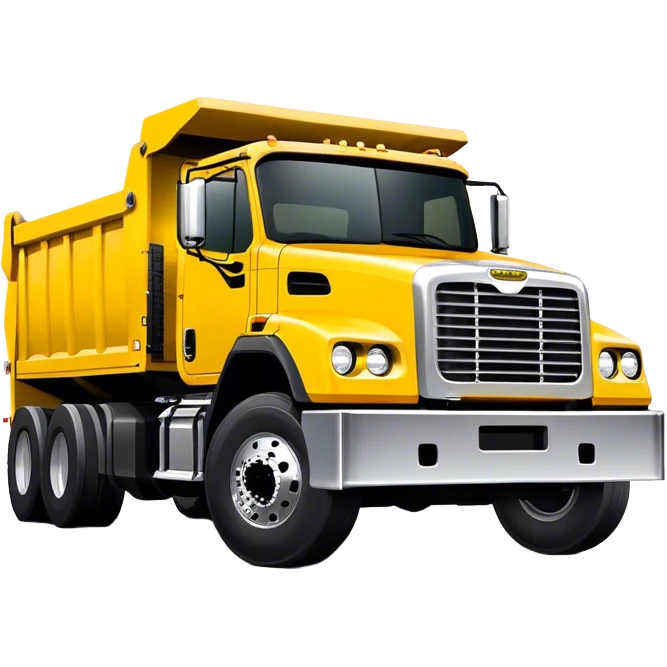 Dump Truck - Freightliner 114SD (Model Year: 2022) (Iconic colour: Yellow with black and silver) emoji
