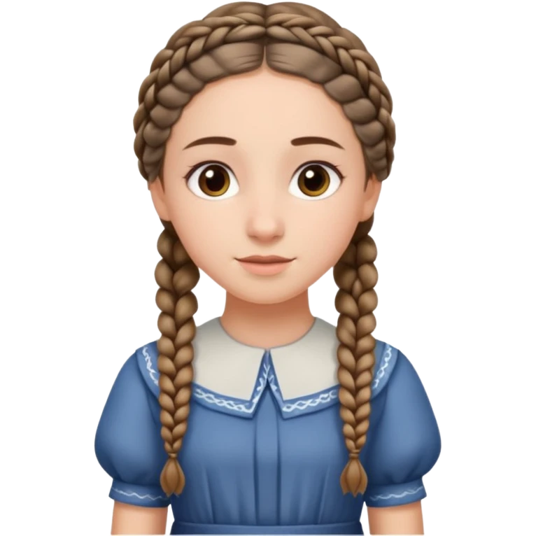 young modest jewish girl braids no headband emoji