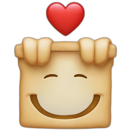 cœur écrit a l'intérieur je t'aime emoji