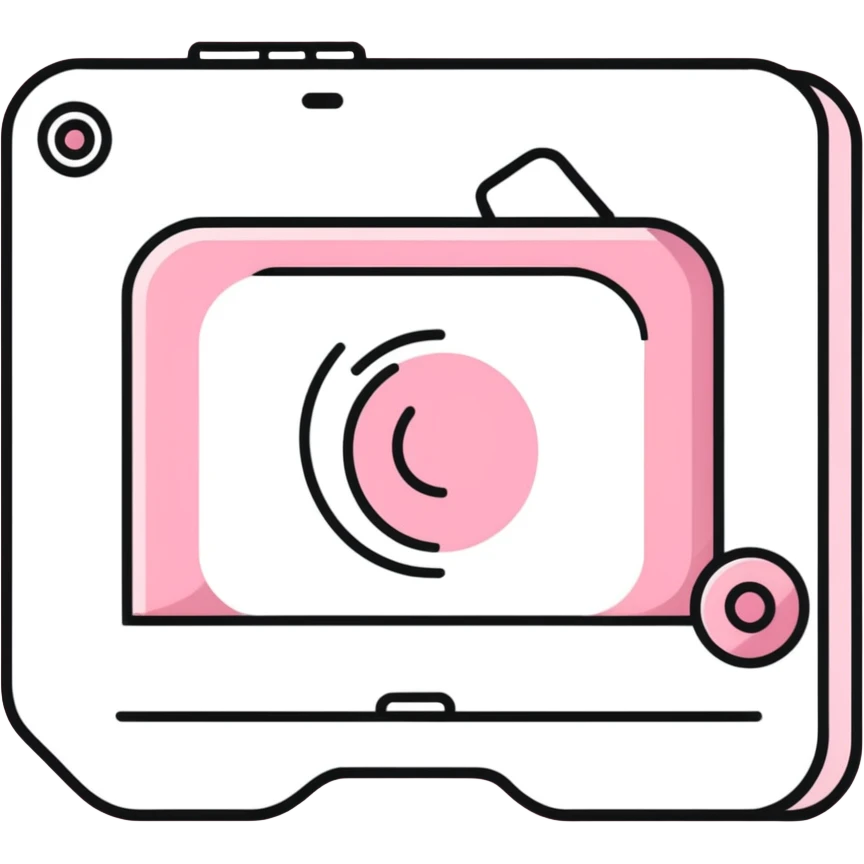 Pink Web browser on a computer emoji