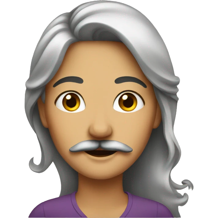a woman with a mustache emoji