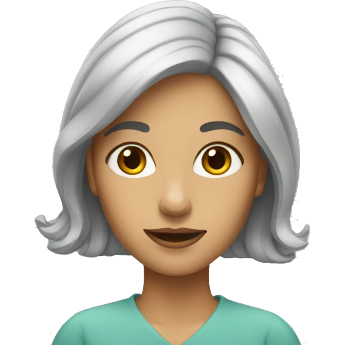 woman drawing emoji