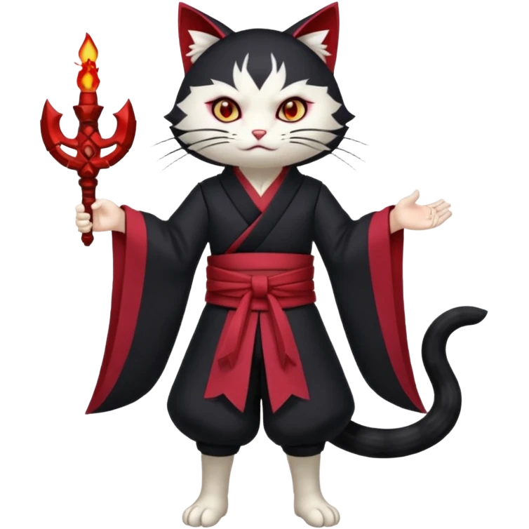 Dark Kunikuzushi-Kabukimono-Scarameow-Scaramouche-Wanderer character (full body) emoji
