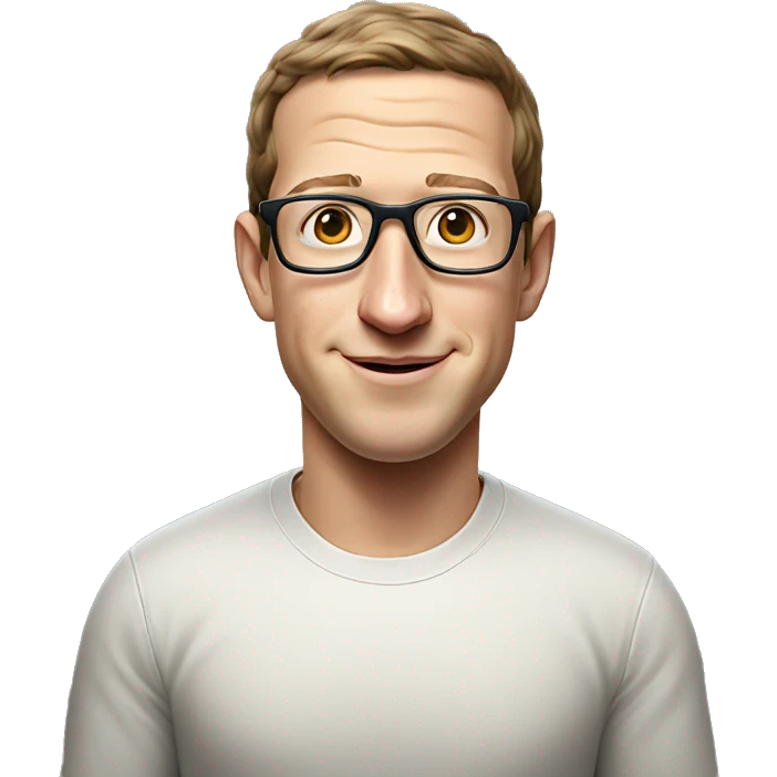 mark zuckerberg in glasses runs full body emoji