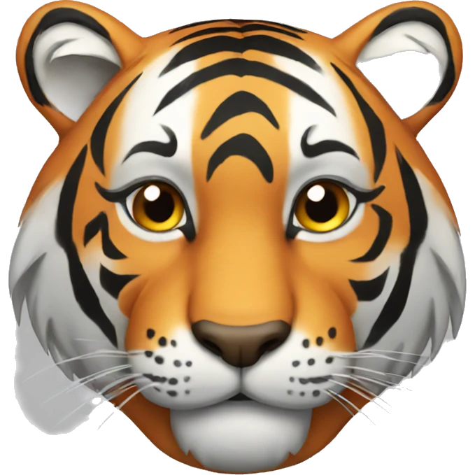 Tiger with a smile  emoji