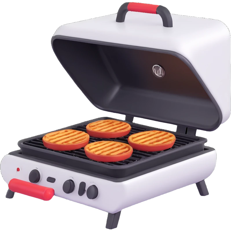 grill with lid open emoji