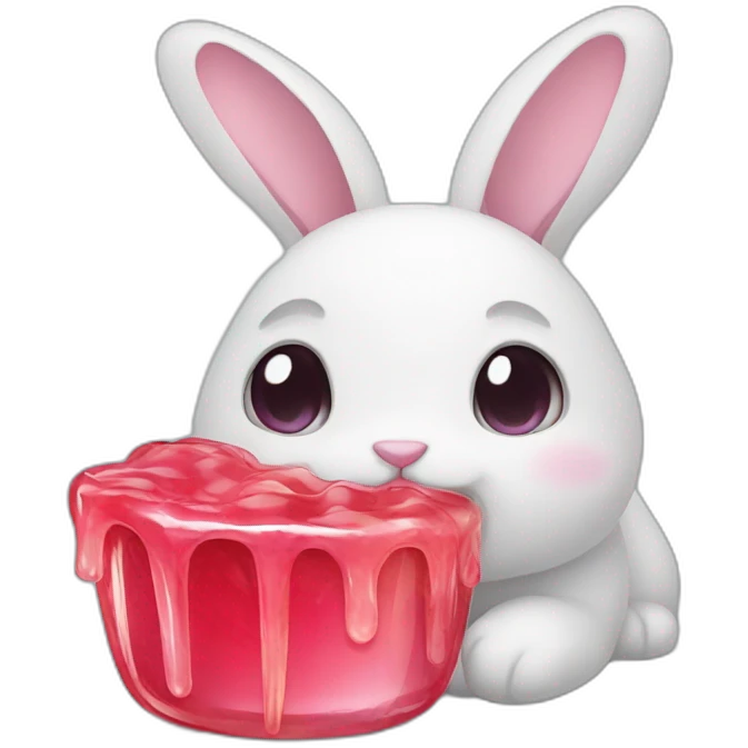 bunny eat jelly  emoji