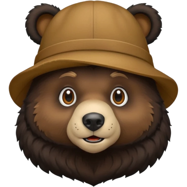 black bear with hat emoji