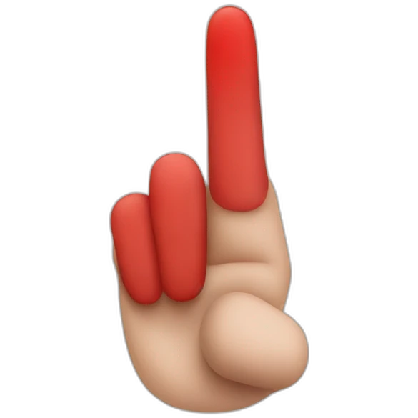 Middle finger red emoji