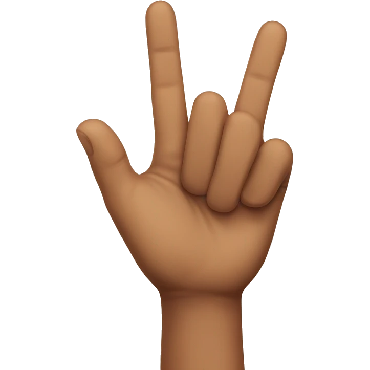 three fingers emoji