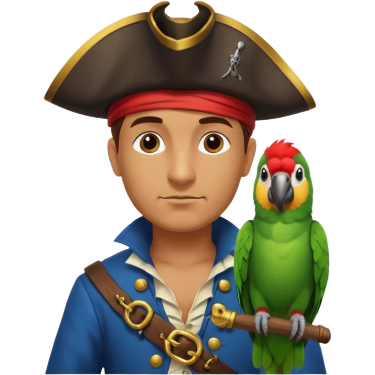 pirate and parrot emoji