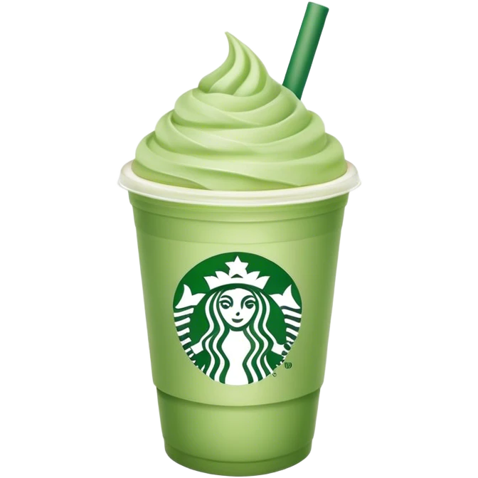 iced pastel green matcha starbucks emoji