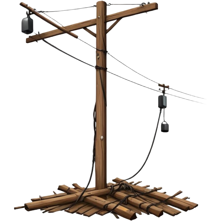 poste eléctrico con cables caídos emoji
