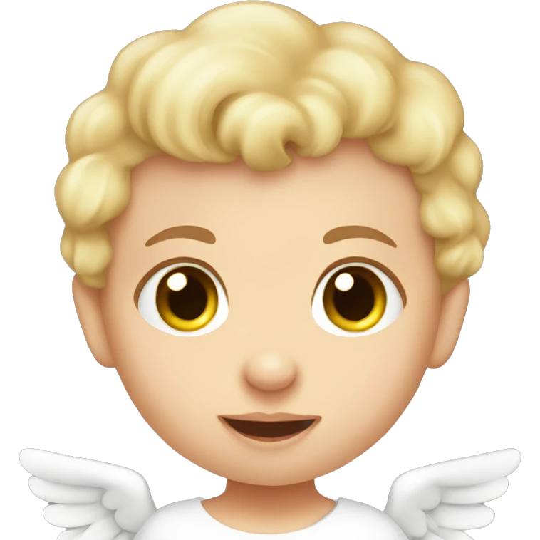 Caucasian newborn baby angel emoji