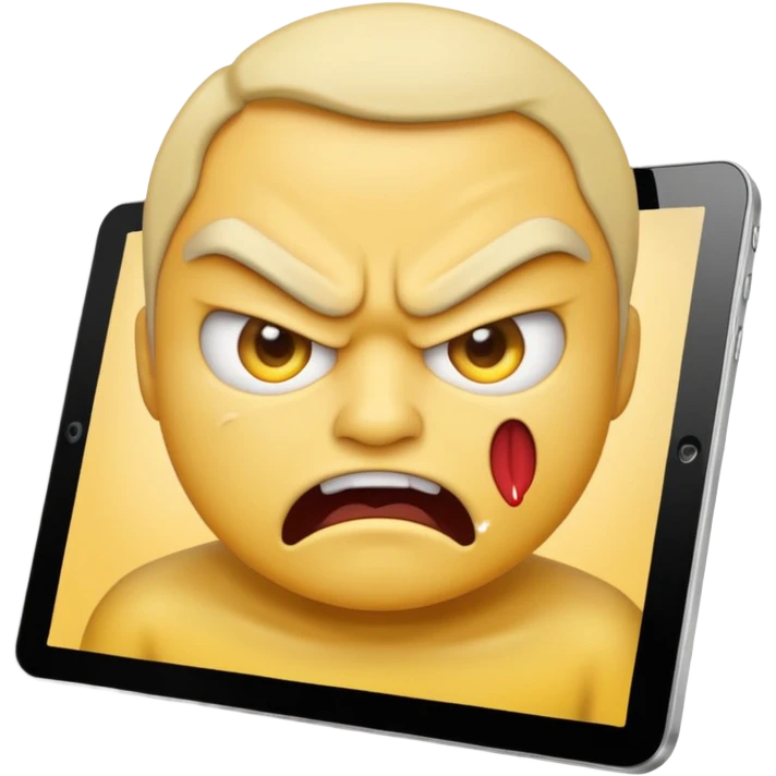 emoji drawind on tablet angry emoji
