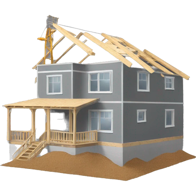 house under construction gray emoji