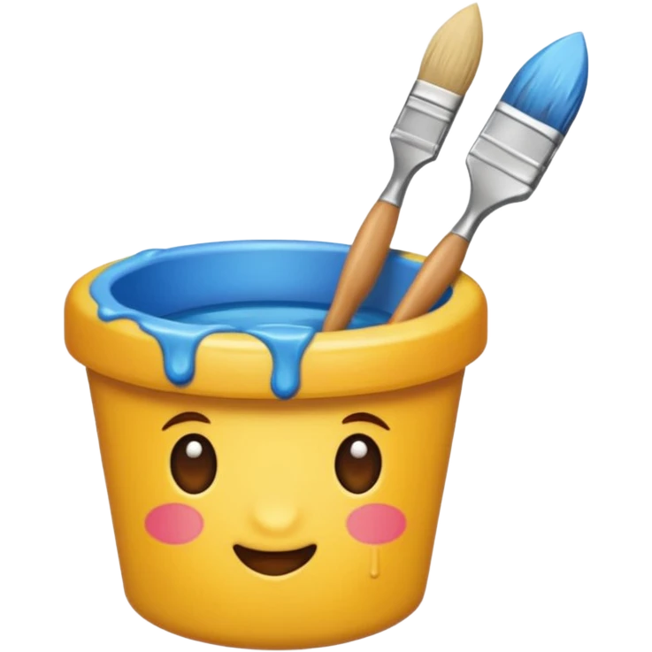 manchas de pintura y pinceles emoji