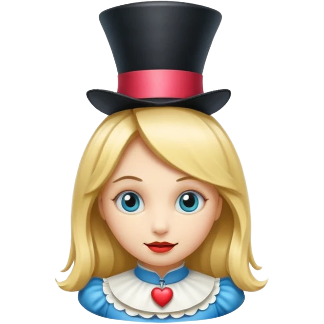 Alice in wonderland off with her head emoji