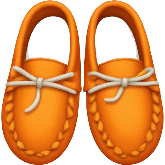 orange moccasins emoji
