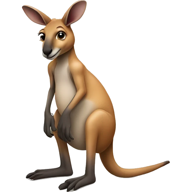 kangaroo leaning on elbow emoji