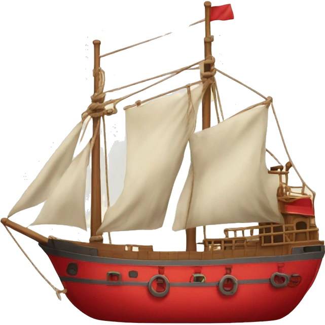red merchant ship emoji