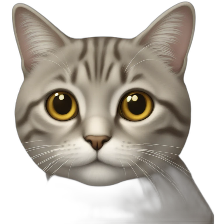 Un chat avec des altères emoji