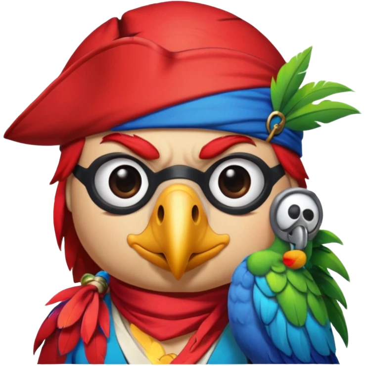 pirate and parrot emoji