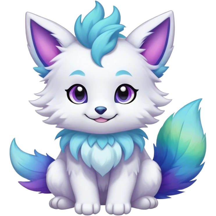 Kawaii bright fantasy ethereal anthro fursona Fakemon emoji