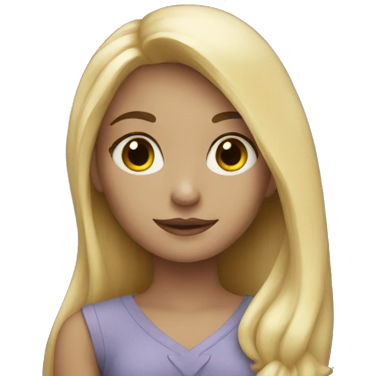 Blonde girl with moon emoji