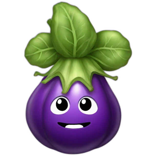 eggplant with bow emoji