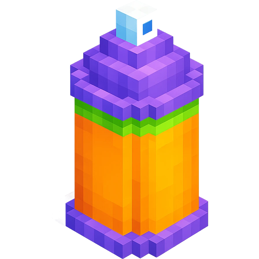 voxel style spray paint can, generic color, isometric view emoji