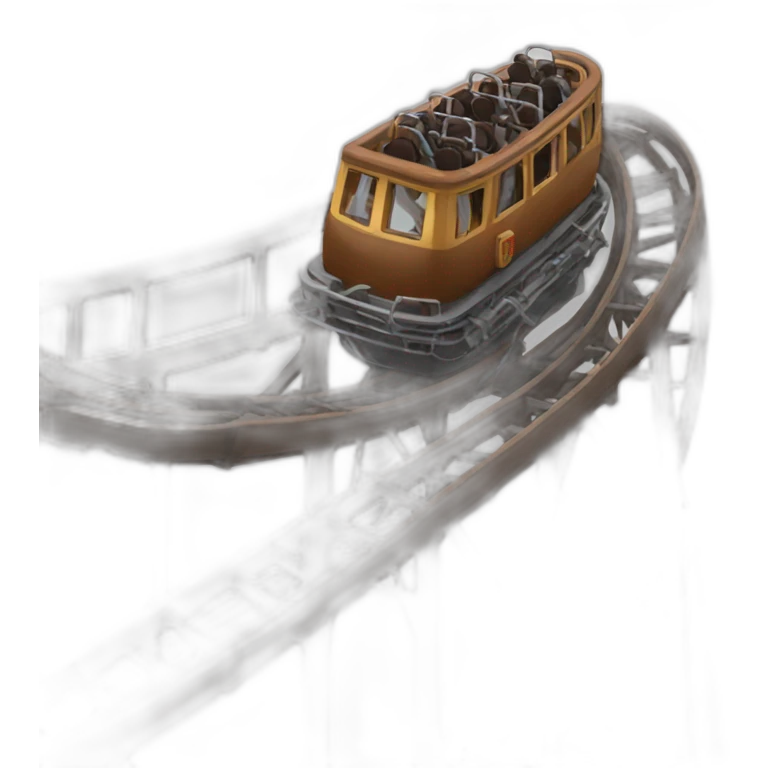 Black brown Rollercoaster emoji